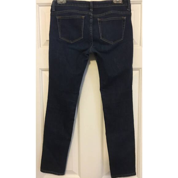 UJ 25x33 Dark Wash Skinny Fit Tapered Middle Rise Jeans, 5 Pocket Design - Picture 2 of 7